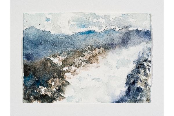 Making Space XI, aquarelle sur papier Saint Armand, 7x5p.
